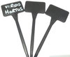 100 x Black Plastic Plant T Labels & 1 x White Fine (1mm) Nib Permanent Marker Pen