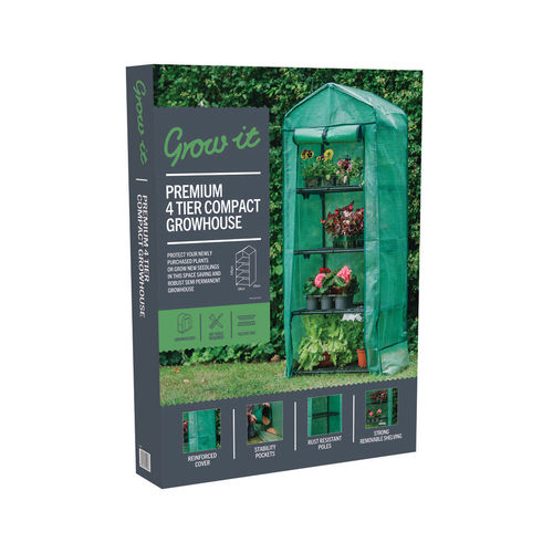 Premium 4 Tier Compact Growhouse & Tray